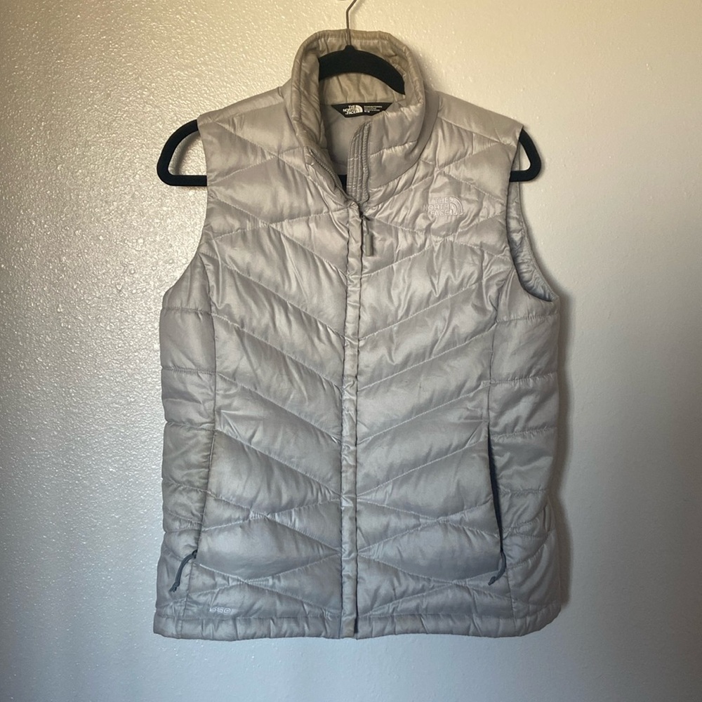 Silver down vest | winter vest